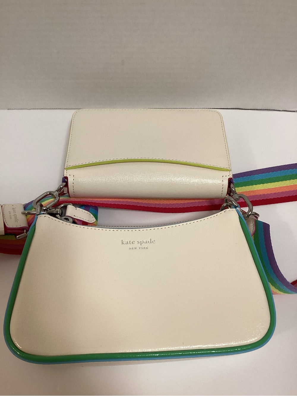 kate spade White Crossbody Two Bag Combo with Rainbow Strap, NWOT - Picture 5 of 16
